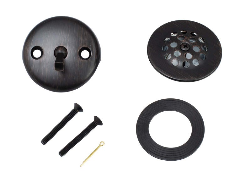 Artiwell Trip Lever Tub Trim Kit Set With Trip Lever Overflow Face Plate, Trip Lever Bathtub Drain with Strainer, Overflow and Matching Screws (OIL RUBBED BRONZE) - Image 1